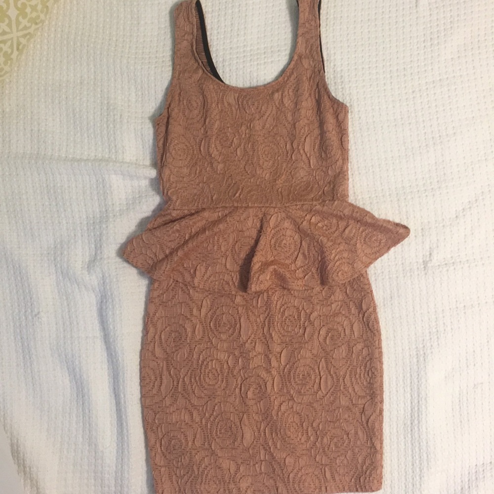 Blush Peplum Dress